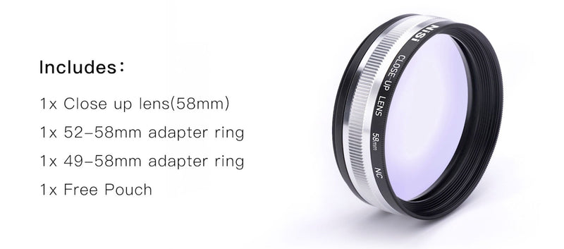 camera-filters-NiSi-Ireland-macro-close-up-lens-kit-58mm-49mm-52mm-adaptors-contents