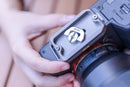 camera-filters-NiSi-Ireland-quick-release-plate-grey-fitted-to-sony-camera
