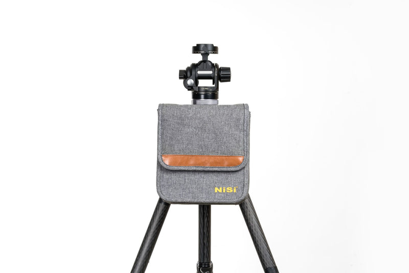 camera-filters-NiSi-Ireland-150mm-Professional-ii-Filter-Kit-second-gen-filter-pouch-bag-attached-to-tripod