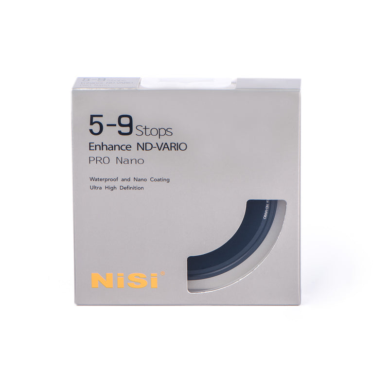 camera-filters-NiSi-Ireland-52mm-vario-nd-5-9-stops-enhanced-variable-nd-filter-box