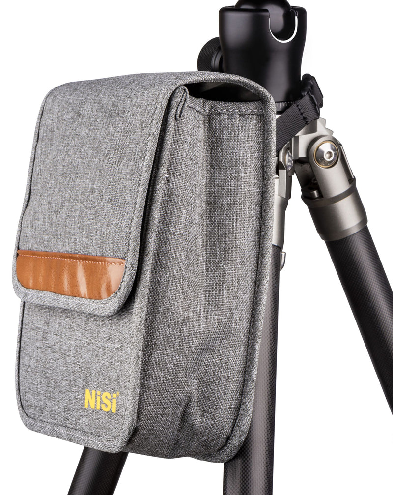 camera-filters-NiSi-Ireland-s6-150mm-filter-holder-pro-cpl-kit-sony-fe-12-24mm-f-2-8-gm-canvas-pouch-attached-to-tripod